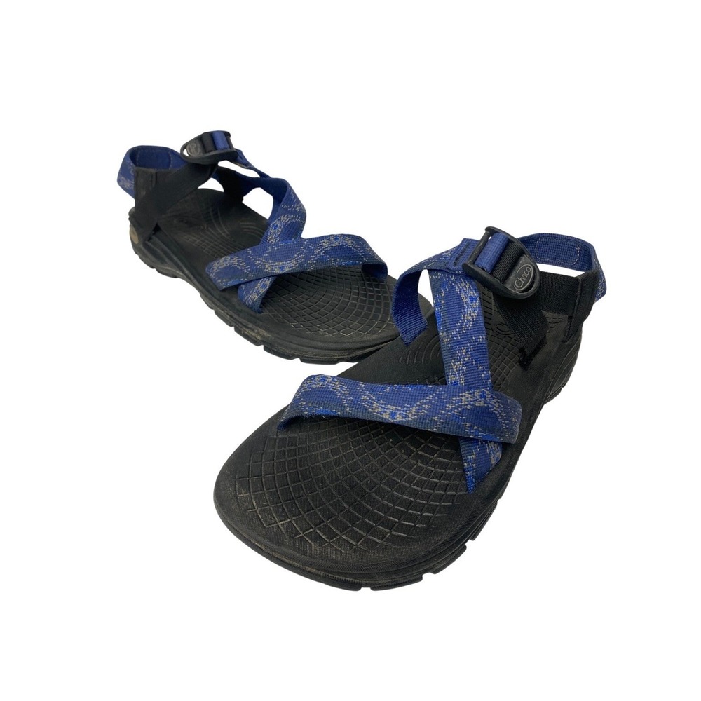 Chaco Z1 Classic Mens Sandals Size 12 Blue Geometric Straps Hiking Sport Shoes